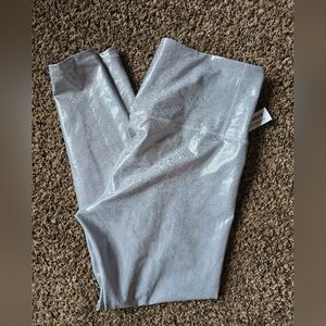 Old Navy Metallic Silver Extra High-Rise Leggings Power SOF5